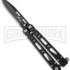 Bear OPS Small Bear-Song IV Black Butterfly Knife - Black Plain -Best Knife Shop bear ops b 450 aibl b cm large