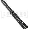 Bear OPS Bear-Song V Black Balisong Butterfly Knife - Black Plain 1 Bear OPS Bear-Song V Black Balisong Butterfly Knife - Black Plain -Best Knife Shop bear ops b 500 aibk b 35028 cm large