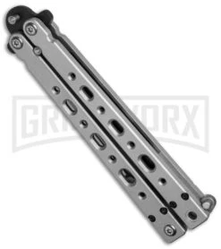 Bear OPS Bear Song V Gray Balisong Butterfly Knife - Black Plain 7 Bear OPS Bear Song V Gray Balisong Butterfly Knife - Black Plain -Best Knife Shop bear ops b 500 b 35030 side cm large