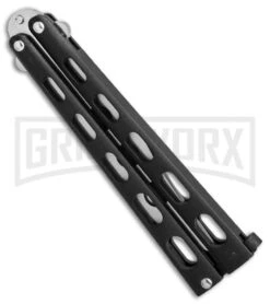 Bear & Son 114 & 114TR Black Butterfly Knife 2-Pack -Best Knife Shop bear son 2 pack butterfly special black 114 114TR BHQ 50066 er trainer side large