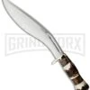 Blackjack Knives Kukri Stag Fixed Blade Knife - Satin Plain -Best Knife Shop black jack knives bj 053 large