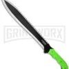 Wartech Biohazard Zombie Wilderness Green Machete - Black Plain -Best Knife Shop bladeplay zombie machete h 1315 large