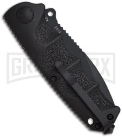 Boker Plus Reality-Based Black Automatic Knife - Black Plain -Best Knife Shop boker 01bo055 back large