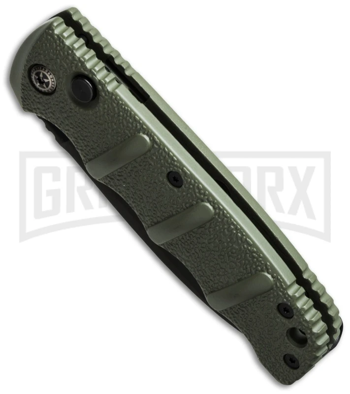 Boker Kalashnikov Dagger OD Green Automatic Knife - Black Plain 4 Boker Kalashnikov Dagger OD Green Automatic Knife - Black Plain - Image 2