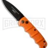 Boker Kalashnikov Orange Automatic Knife - Black Plain -Best Knife Shop boker kalashnikov 01kals10n cm large