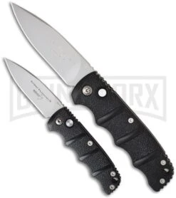 Boker Mini Kalashnikov Black Automatic Knife - Bead Blast Plain -Best Knife Shop boker kalashnikov mini 01kals73 size comparison large