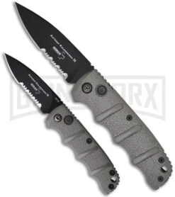Boker Mini Kalashnikov Gray Automatic Knife - Black Serr 10 Boker Mini Kalashnikov Gray Automatic Knife - Black Serr -Best Knife Shop boker kalashnikov mini 01kals73b size comparison large