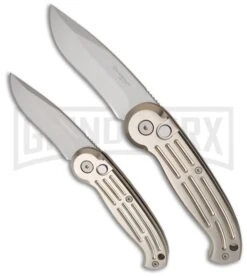 Boker Magnum Black Automatic Knife - Tanto Black Serr -Best Knife Shop boker magnum 01bo007 comparison large