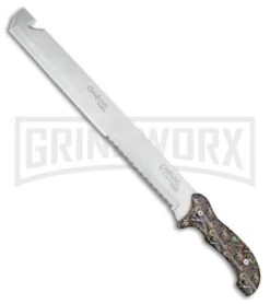 Camillus Carnivore Maxx Green Camo Machete - Satin Serr