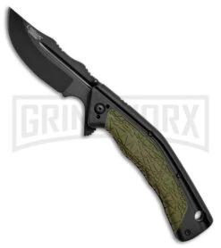 Camillus Titan FK-7 Green FRN Folding Knife - Black Plain