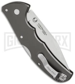 Cold Steel Code-4 Clip Point Folding Knife - Satin Full Serr -Best Knife Shop cold steel code 4 58tpccs side cm large