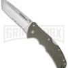 Cold Steel Code-4 Tanto Point Folding Knife - Satin Serr -Best Knife Shop cold steel code 4 tanto half serr 58tpth satin folder large