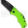 Cold Steel Micro Recon 1 Tanto Green Folding Knife - Black Plain -Best Knife Shop cold steel micro recon 1 black green tanto 27tdtg large