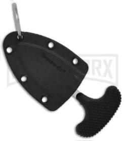 Cold Steel Knives Urban Pal Push Knife Black Fixed Blade Knife - Satin Serr -Best Knife Shop cold steel urban pal 43ls BHQ 2337 jr sheath 1 large