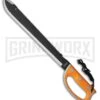 Coleman 24.5" Campground Machete Orange Rubber Fixed Blade Knife - Two-Tone -Best Knife Shop coleman campground machete orange rubber tt BP 27574 jr large