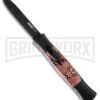 AKC Concord Snake Skin OTF Automatic Knife - Dagger Black Plain -Best Knife Shop concord snake black plain jm large