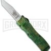Conquest Tactical Fury Green Camo D/A OTF Automatic Knife - Stonewash Plain -Best Knife Shop conquest tactical cm st sw cm large
