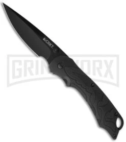 CRKT Moxie Black Spring Assisted Knife - Black Plain
