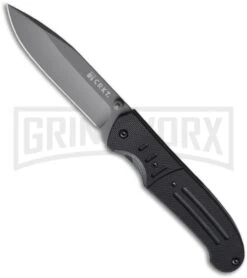 CRKT Ignitor T Black G10 Spring Assisted Knife - Grey Plain