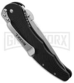 CRKT Lerch Enticer Black Spring Assisted Knife - Satin Plain -Best Knife Shop crkt lerch enticer 1060 side large