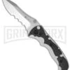 CRKT Mini My Tighe Black/Grey Spring Assisted Knife - Satin Serr -Best Knife Shop crkt mini my tighe 1093 satin serr BHQ 1574 jr large