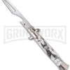Frank B 8.5" Stiletto White Marble Automatic Bottle Opener 2 Frank B 8.5" Stiletto White Marble Automatic Bottle Opener -Best Knife Shop frank b bottle opener 9in white marble large