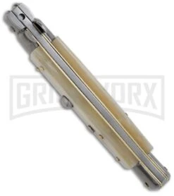 Frank B. 9" Mother Of Pearl Automatic Stiletto Knife - Bayo Satin Plain. -Best Knife Shop frank b stiletto 9 mother of pearl top large