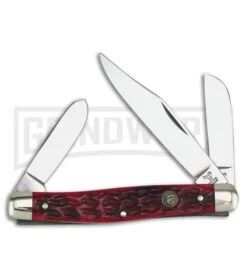 Frost Cutlery Hen & Rooster Stockman Red Pick Bone Pocket Knife