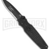 Gerber Mini Covert Black Spring Assisted Knife - Black Serr -Best Knife Shop gerber 22 01967 mini covert fast serr bhq 4054 jr large