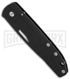 Gerber STL 2.5 Tactical Folding Knife - Black Plain -Best Knife Shop gerber STL black BHQ 16363 er spine large