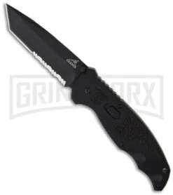 Gerber Knives Answer Black Spring Assist Knife - Tanto Black Serr