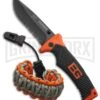 Gerber Bear Grylls Folding Survival Knife W/ Sheath & Paracord Bracelet 2 Gerber Bear Grylls Folding Survival Knife W/ Sheath & Paracord Bracelet -Best Knife Shop gerber folding sheath knife survival bracelet combo orange grey black serr 31 002416 large