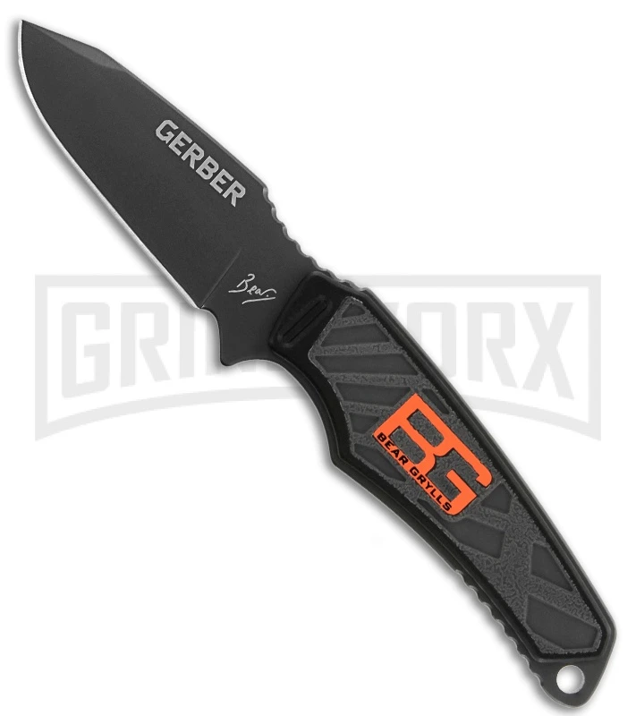 Gerber Bear Grylls Compact Fixed Blade Knife - Black Plain 3 Gerber Bear Grylls Compact Fixed Blade Knife - Black Plain