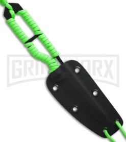 Grindworx Knives Centigray Neck Knife Green Fixed Blade Knife - Black Plain 5 Grindworx Knives Centigray Neck Knife Green Fixed Blade Knife - Black Plain -Best Knife Shop grindworx centigray green neck knife sheath large