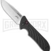 Kershaw Emerson Launch 5 Black Automatic Knife - Stonewash Plain -Best Knife Shop kershaw emerson launch auto 5 7600 BHQ 34417 jr large