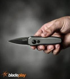 Kershaw Launch 4 Gray Automatic Knife CA Legal - Black Plain -Best Knife Shop kershaw launch 4 gray 7500GRYBLK BHQ 74062 dl hand large