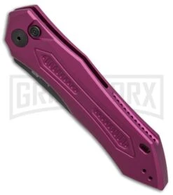 Kershaw Launch 6 Purple Automatic Knife - Black Plain -Best Knife Shop kershaw launch 6 purple ker7800purblk BHQ 37458 er spine large