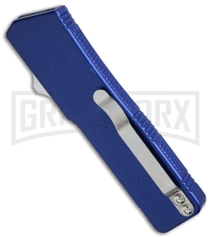 Lightning Blue D/A OTF Automatic Knife - Black Plain 4 Lightning Blue D/A OTF Automatic Knife - Black Plain - Image 2