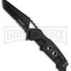 M-Tech Evolution Jet War Black Spring Assisted Knife - Black Serr -Best Knife Shop m tech evolution jet war black sa black serr BP 26450 jr large