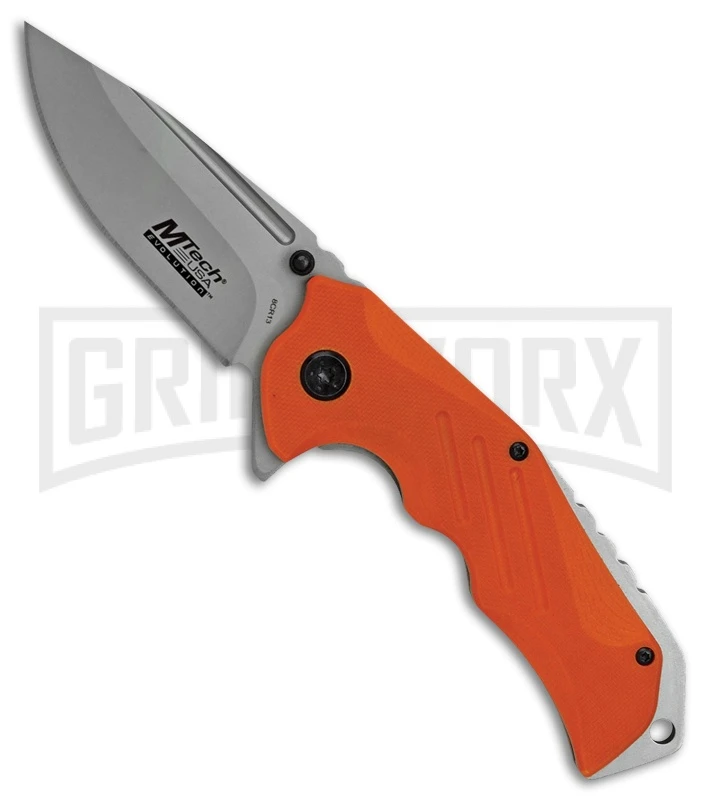 M-Tech Evolution Moonlit Orange G-10 Spring Assisted Knife - Bead Blast Plain 3 M-Tech Evolution Moonlit Orange G-10 Spring Assisted Knife - Bead Blast Plain