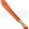 Marbles Bolo Camp Natural Wood Machete - Orange Plain -Best Knife Shop marbles bolo camp natuarl wood machete orange plain BP 29205 jr large