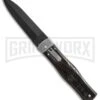 Mikov 241 Predator Dark Horn Automatic Leverlock Knife - Black Dagger -Best Knife Shop mikov 241 predator dark horn black BHQ 37154 er large