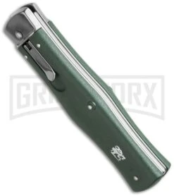 Mikov 241 Predator ABS Green Automatic Leverlock Knife - Satin Plain -Best Knife Shop mikov green bottom cm large