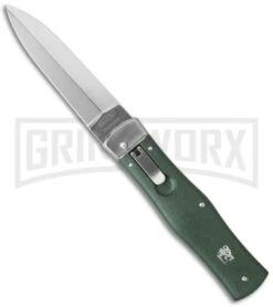 Mikov 241 Predator ABS Green Automatic Leverlock Knife - Satin Plain