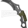 M-Tech Modified Karambit Fixed Blade Neck Knife - Black Plain -Best Knife Shop mtech fixed mt 20 20t large