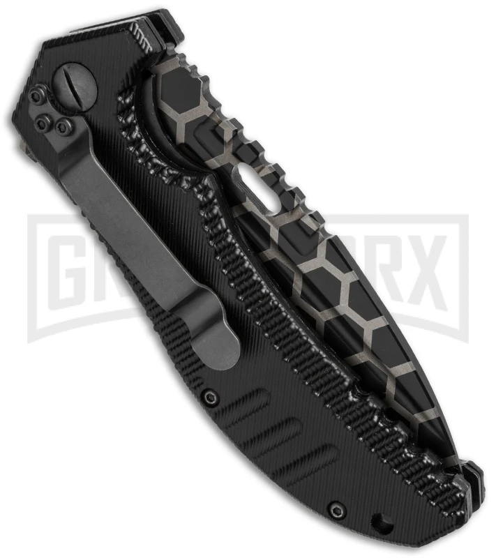 M-Tech Dean Hogarth Xtreme Ballistic Black Spring Assisted Knife - Graphic Plain 4 M-Tech Dean Hogarth Xtreme Ballistic Black Spring Assisted Knife - Graphic Plain - Image 2