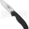 Ontario RAT Model 1 Black Folding Knife - D2 Satin Plain -Best Knife Shop okc ontario rat model 1 8867 BHQ 36924 jr large