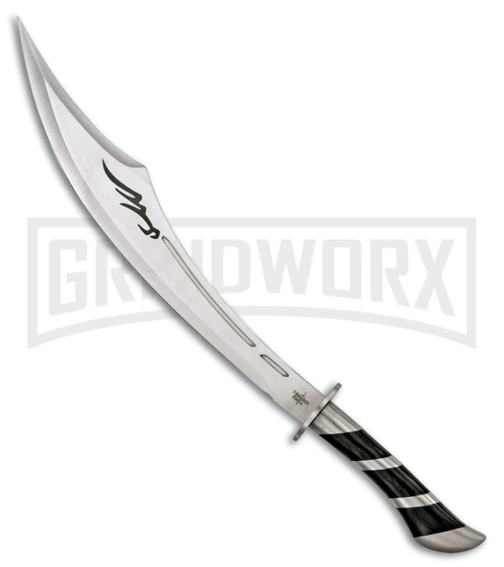 Rite Edge Bold Fantasy Black Wood Fixed Blade Knife - Satin Plain 3 Rite Edge Bold Fantasy Black Wood Fixed Blade Knife - Satin Plain