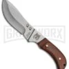 Rite Edge Wolf Skinner Brown Wood Fixed Blade Knife - Satin Plain -Best Knife Shop rite edge wolf skinner brown wood BP 26007 jr large