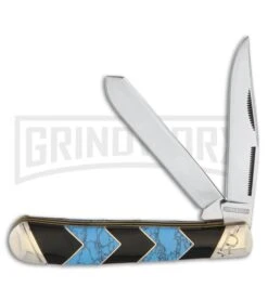 Rough Rider Turquoise Peak Trapper Black/Blue Pocket Knife
